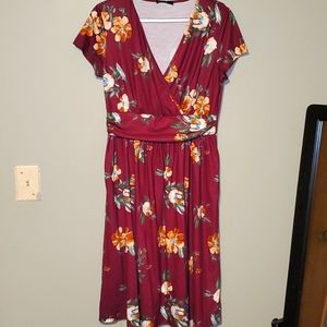 Floral Knee Length Dress